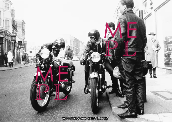: Rockers and their bikes in Brixton : Rockers and their bikes in Brixton