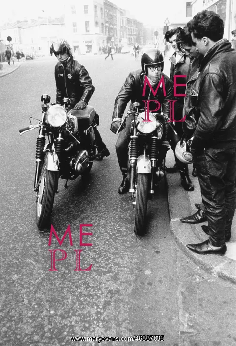 : Rockers and their bikes in Brixton : Rockers and their bikes in Brixton