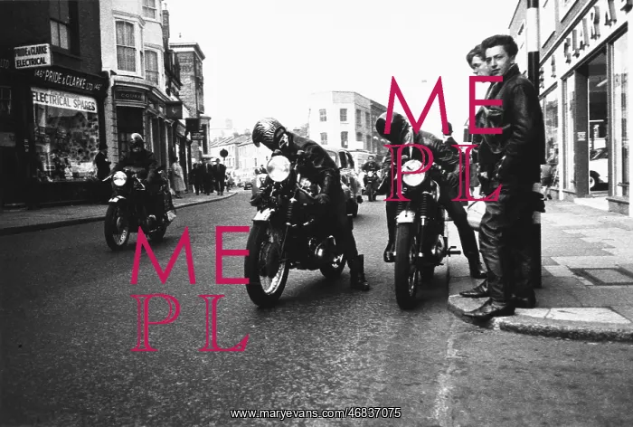 : Rockers and their bikes in Brixton : Rockers and their bikes in Brixton
