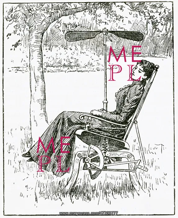 : Rocking-chair with fan 1893 : Rocking-chair with fan 1893