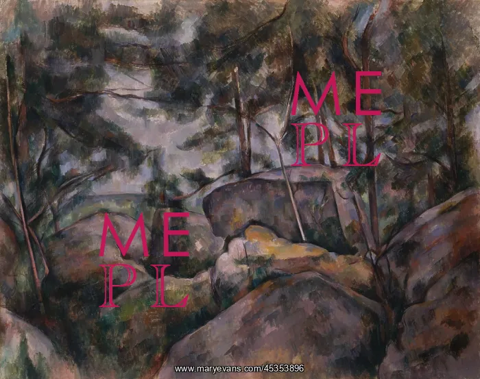 : Rocks in the Forest, by Paul Cezanne : Rocks in the Forest, by Paul Cezanne