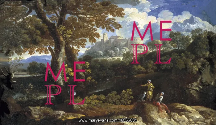 : Rocky landscape. 17th c. Work by the school of : Rocky landscape. 17th c. Work by the school of