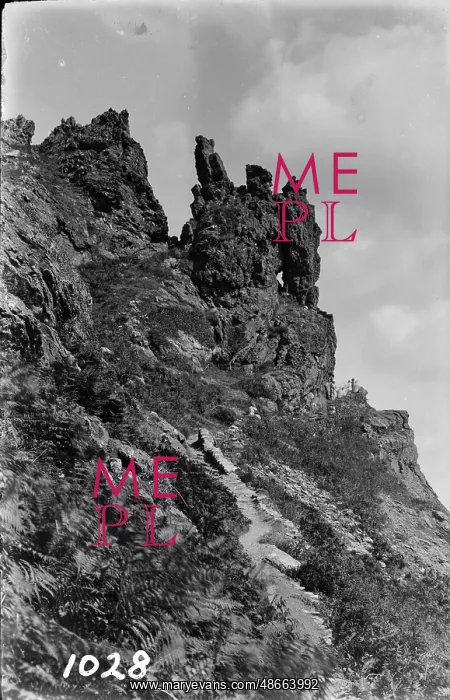 : Rocky Outcrop on a Mountain Trail : Rocky Outcrop on a Mountain Trail
