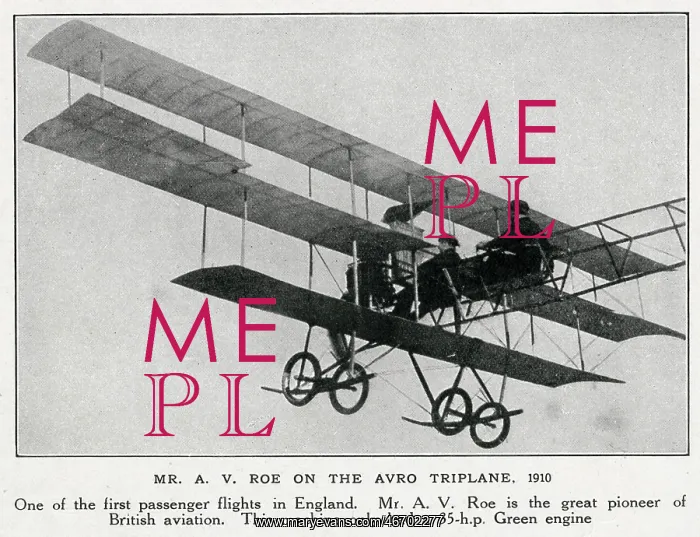 : Roe I on the Avro triplane in 1910 : Roe I on the Avro triplane in 1910
