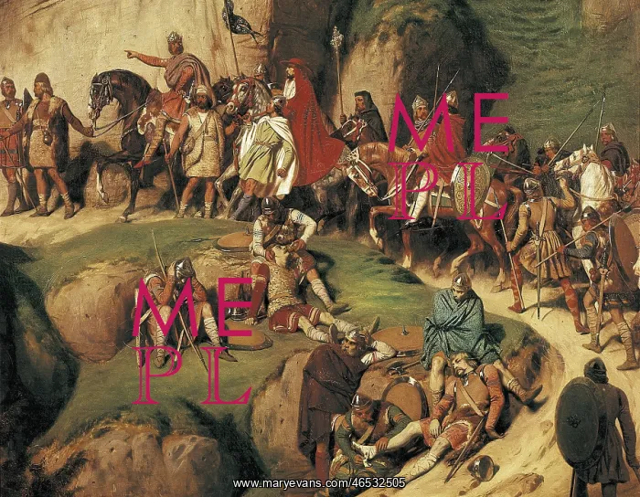 : ROGER, Eugene (1807 - 1840). Charlemagne crossing : ROGER, Eugene (1807 - 1840). Charlemagne crossing