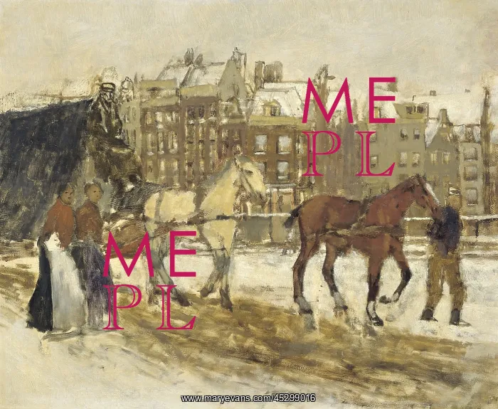 : The Rokin, Amsterdam, by George Hendrik Breitner : The Rokin, Amsterdam, by George Hendrik Breitner
