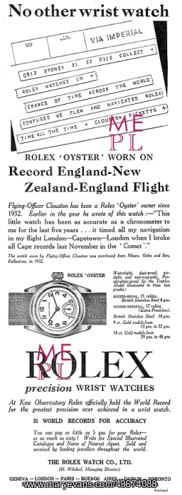 : Rolex Oyster Wristwatch 1938 : Rolex Oyster Wristwatch 1938