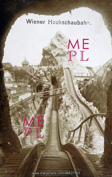 : Roller coaster in Prater 1919 : Roller coaster in Prater 1919