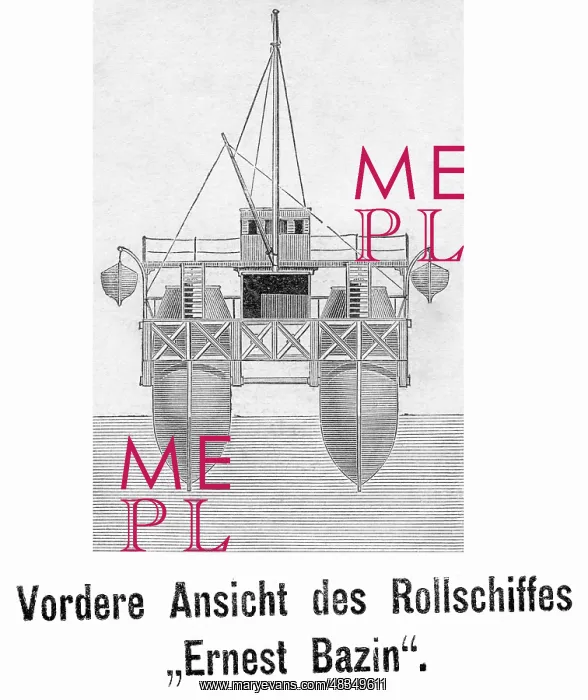 : The roller ship Ernest Bazin, 1896 : The roller ship Ernest Bazin, 1896