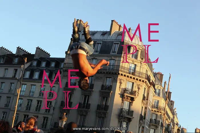 : Roller Skater Jumping, Paris : Roller Skater Jumping, Paris