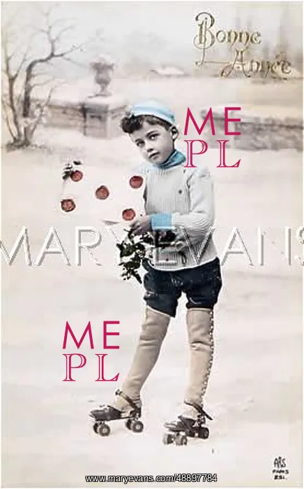 : ROLLER-SKATING BOY C1905 : ROLLER-SKATING BOY C1905