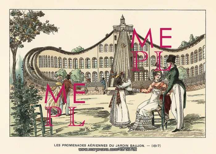: The rollercoaster in Jardin Beaujon, Paris, 1817 : The rollercoaster in Jardin Beaujon, Paris, 1817