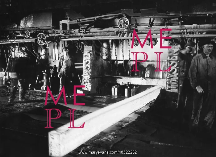 : Rolling mill of the August-Thyssen-Hutte in Duisburg, 1934 : Rolling mill of the August-Thyssen-Hutte in Duisburg, 1934