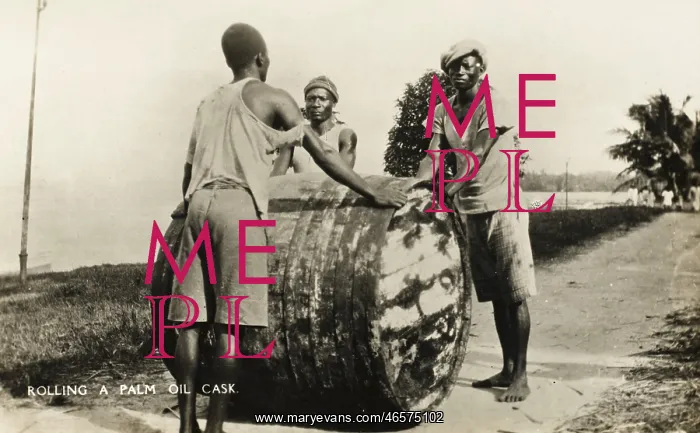  : Rolling a Palm Oil Cask - Nigeria