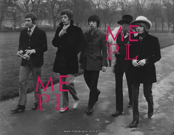 : The Rolling Stones pop group in Green Park, London : The Rolling Stones pop group in Green Park, London