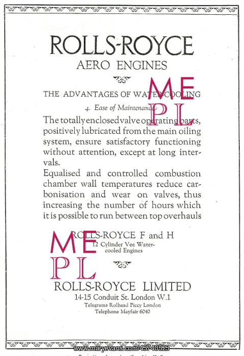 : Rolls-Royce Aero Engines - The Advantages Of Water-Cooling : Rolls-Royce Aero Engines - The Advantages Of Water-Cooling
