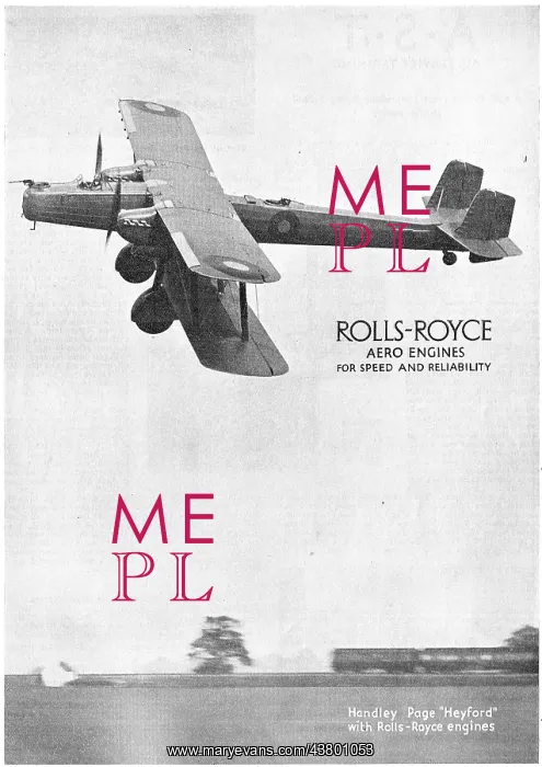 : Rolls-Royce Aero Engines - Handley Page Heyford : Rolls-Royce Aero Engines - Handley Page Heyford