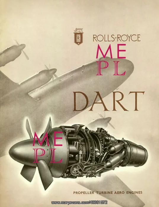 : Rolls Royce Dart brochure cover : Rolls Royce Dart brochure cover
