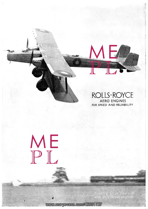 : Rolls-Royce Engines - Handley Page Heyford : Rolls-Royce Engines - Handley Page Heyford