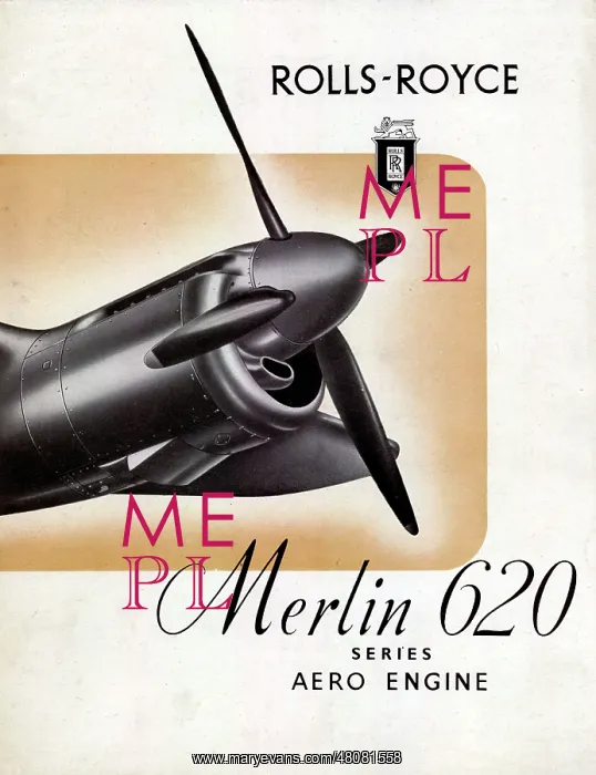 : Rolls Royce Merlin 620 brochure cover : Rolls Royce Merlin 620 brochure cover
