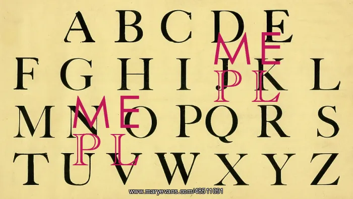  : Roman alphabet, upper case A-Z