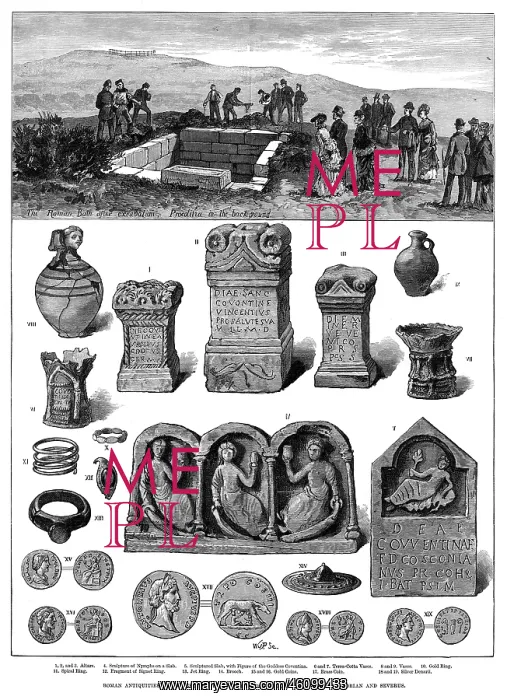 : Roman antiquities at the site of Procolitia, 1876 : Roman antiquities at the site of Procolitia, 1876