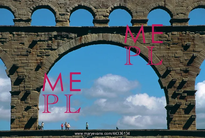 : The Roman aqueduct in Pont : The Roman aqueduct in Pont