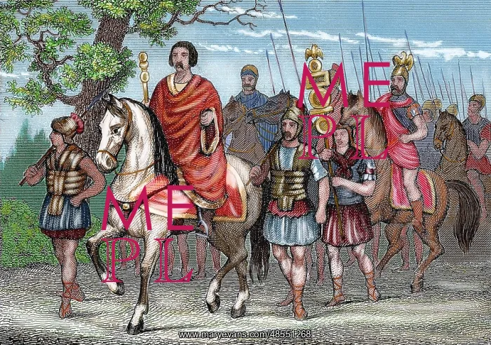 : Roman Army. Colored engraving : Roman Army. Colored engraving