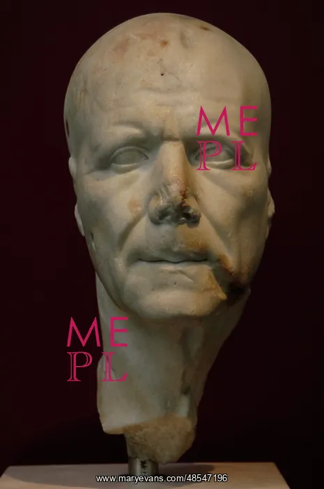 : Roman Art. Head of a isiac priest : Roman Art. Head of a isiac priest