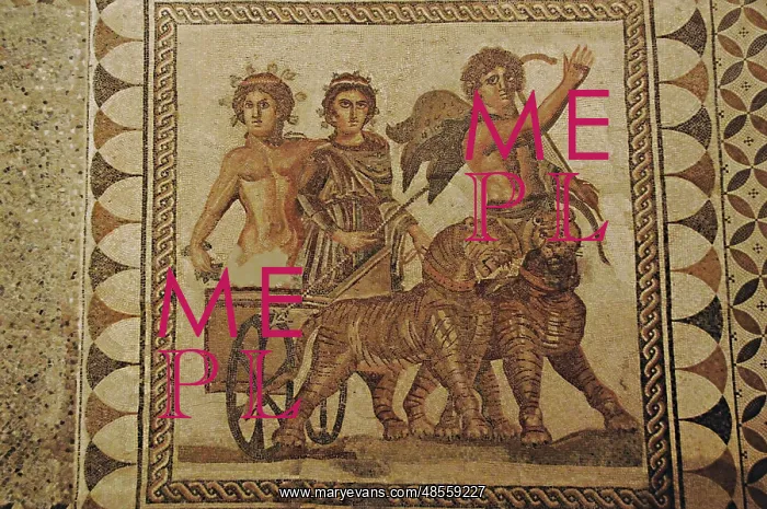: Roman Art. Spain. Triumph of Bacchus. Mosaic. 3rd century A : Roman Art. Spain. Triumph of Bacchus. Mosaic. 3rd century A