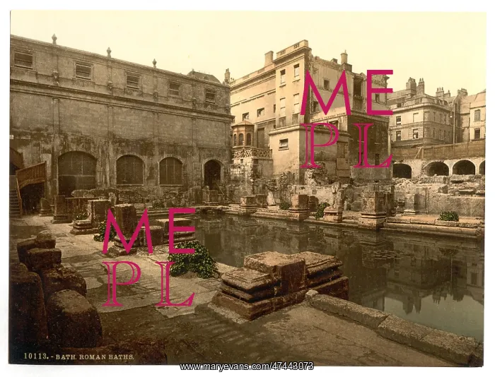 : Roman Baths and Abbey, Bath, England : Roman Baths and Abbey, Bath, England