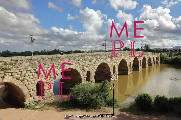 : Roman bridge, Merida, Extremadura, Spain : Roman bridge, Merida, Extremadura, Spain