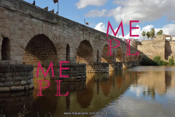 : Roman bridge, Merida, Extremadura, Spain : Roman bridge, Merida, Extremadura, Spain