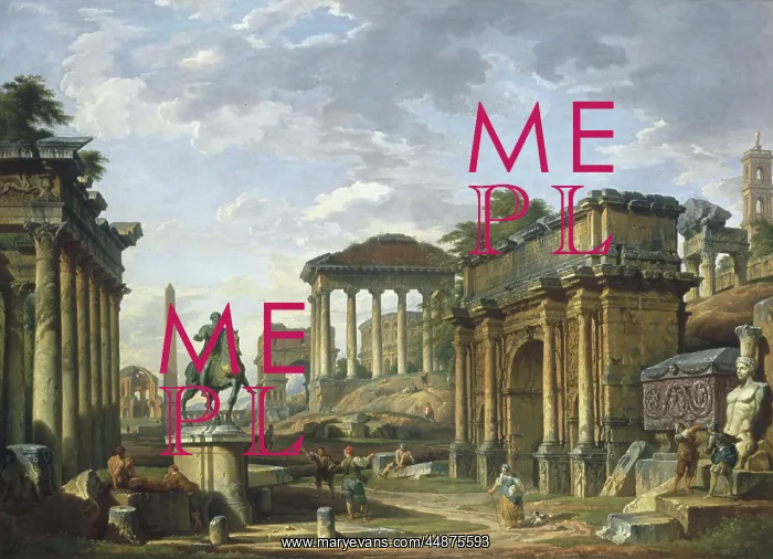 : Roman Capriccio with a Statue of Marcus Aurelius : Roman Capriccio with a Statue of Marcus Aurelius