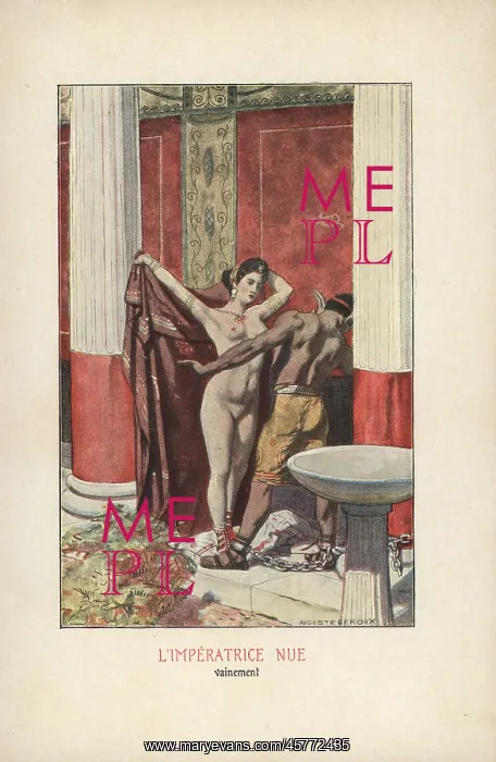 : Roman empress Messalina naked with a slave : Roman empress Messalina naked with a slave
