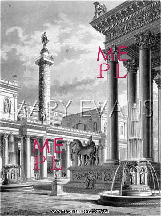 : Part of the Roman Forum, with Trajan's Column : Part of the Roman Forum, with Trajan's Column