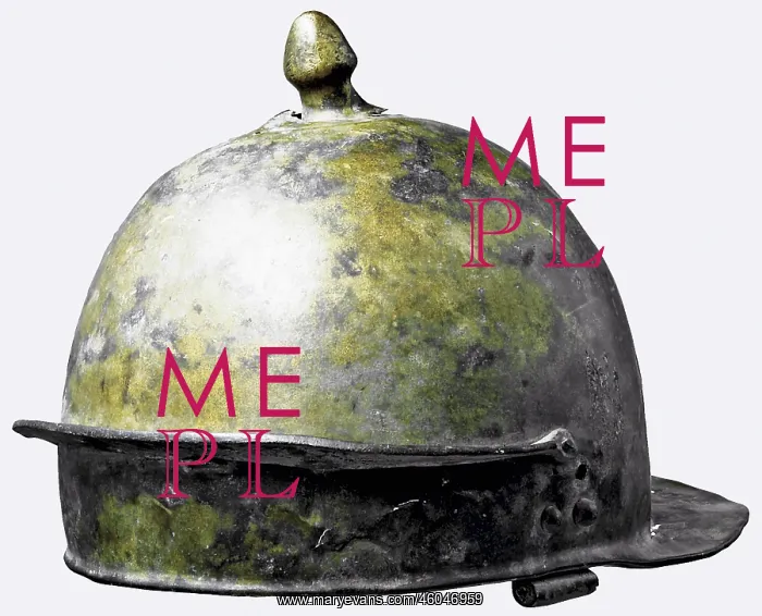 : Roman helmet without cheek guards : Roman helmet without cheek guards