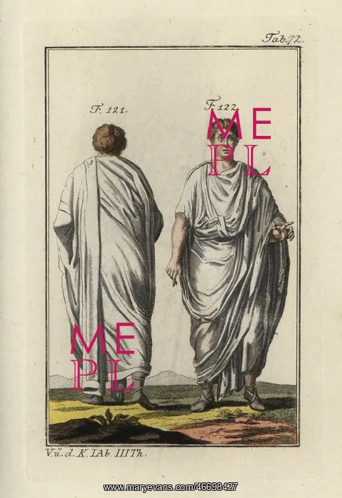: Two Roman men in togas : Two Roman men in togas