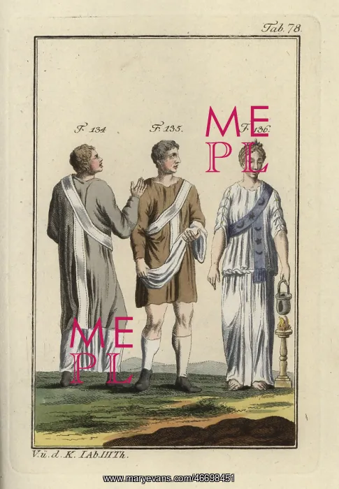 : Two Roman men wearing the dalmatic (tunic) : Two Roman men wearing the dalmatic (tunic)
