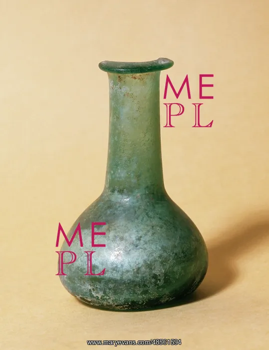 : Roman period. Small jar for ointments. Lacrymatory. Glass. F : Roman period. Small jar for ointments. Lacrymatory. Glass. F