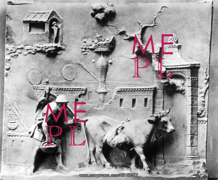 : Roman relief with an agricultural scene : Roman relief with an agricultural scene