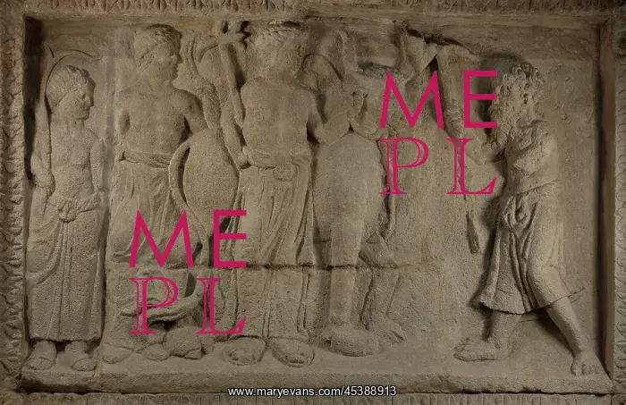 : Roman relief, Musee Lapidaire, Avignon, Provence, France : Roman relief, Musee Lapidaire, Avignon, Provence, France