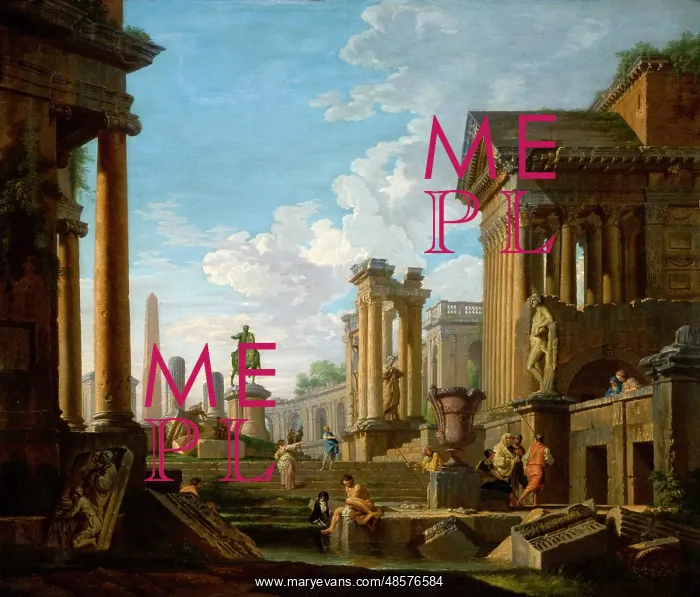 : Roman Ruins and Figures : Roman Ruins and Figures
