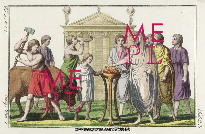: Roman Sacrifice a Bull : Roman Sacrifice a Bull