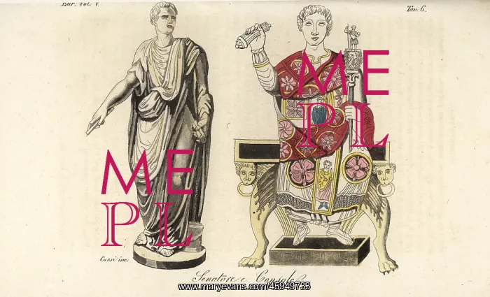 : Roman senator and consul in toga : Roman senator and consul in toga