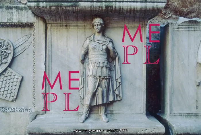 : Roman soldier, relief in the : Roman soldier, relief in the