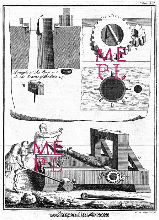 : Roman soldiers operating a Catapult, a siege engine : Roman soldiers operating a Catapult, a siege engine