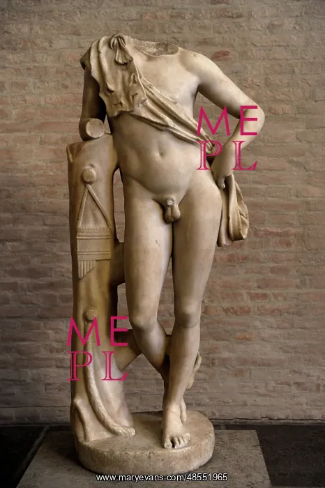 : Roman statue of an leaning satyr : Roman statue of an leaning satyr