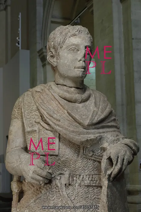 : Roman statue, Musee Lapidaire, Avignon, Provence, France : Roman statue, Musee Lapidaire, Avignon, Provence, France