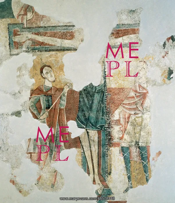 : Romanesque Art. Spain. Crucifixion'. Mural Painting. Saint : Romanesque Art. Spain. Crucifixion'. Mural Painting. Saint